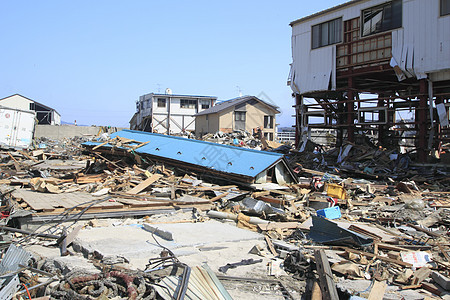 东日本大地震事件灾难碰撞力量损害海啸悲哀图片