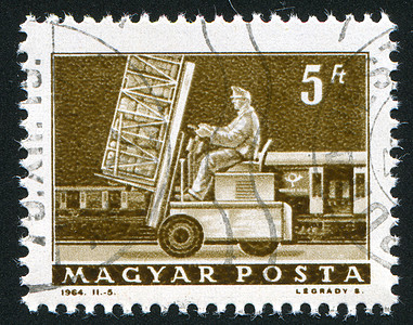 运货车古董历史性信封工作男人送货机械邮件收费输送图片