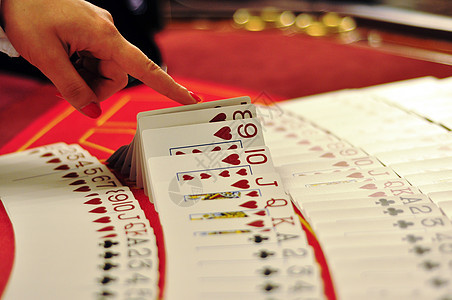 赌场交易商乐趣扑克女士游戏运气赌注黑色图片
