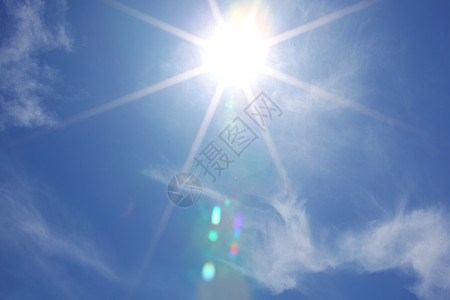 蓝天空中的太阳场景臭氧射线气候自由气氛季节星星阳光天堂闪亮的高清图片素材