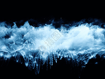 三维折形云层魔法泡沫溪流创造力墙纸运动想像力流动蓝色海浪图片