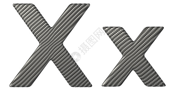 碳纤维字体X 小写和大写字母图片