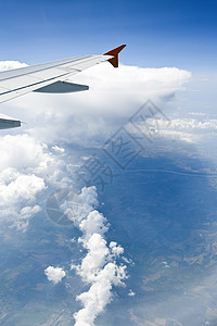 影像云云翅膀航空亮度飞机预报照片蓝色暴风云风暴天气背景