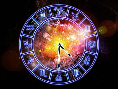 Zodiac的内部齿轮黑色技术财富墙纸癌症蓝色十二生肖八字预言图片