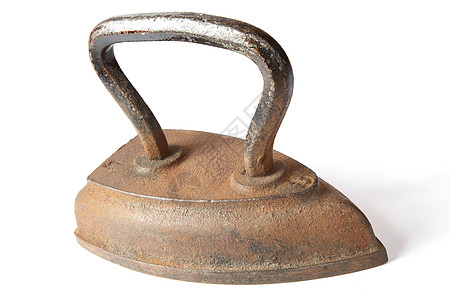 旧铁覆在生锈的废铁中熨烫家务家庭家政金属工具图片