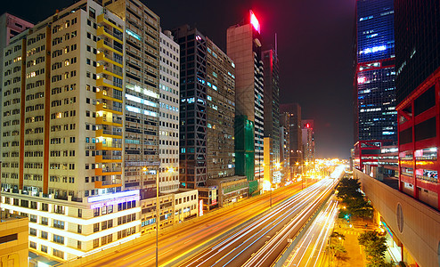 市区市中心之夜交通商业速度蓝色运输线条旅行城市街道驾驶图片