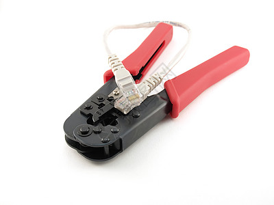 网络电缆校正工具金属刀具工作红色电脑安装电话出口插头修理图片