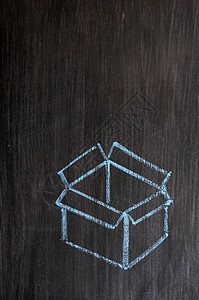 粉笔绘画  思考在盒子外面的概念脚本想像力开箱解决方案头脑成功学校教育木板黑板图片