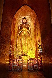 图像 阿南达寺庙雕像地标佛塔精神宗教神社迦叶框架金子图片