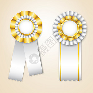 一套矢量奖丝带金子保修单丝带插图认证标签精英文凭横幅报酬图片