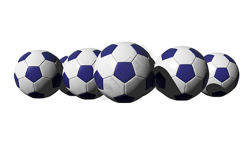 3D 变成蓝色足球球皮革世界乐趣白色闲暇插图黑色圆形锦标赛游戏图片