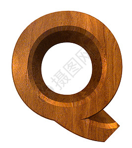 木柴中的3d字母QQ金融白色字体数字教育橡木木头图片