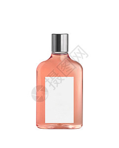 粉红芳香瓶 在白色上隔离图片