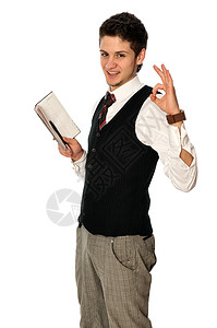 成功管理器经理律师微笑领带日记软垫人士商务笔记本男人图片