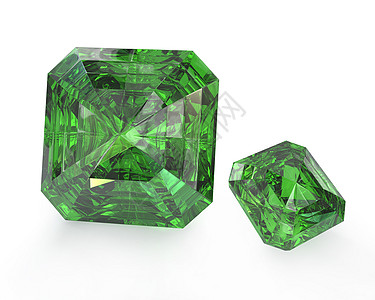 两颗绿色绿宝石图片