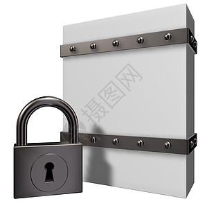 框中键和挂锁保障插图锁孔力量包装隐私警卫压花金属黄铜图片