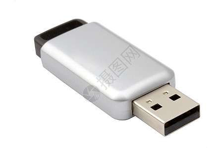 USB充电USB 闪光驱动器磁盘技术宏观白色插头控制硬件按钮工作室钥匙背景