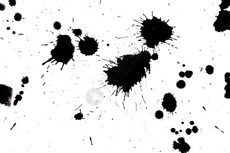 黑色斑点黑落墨水喷溅飞溅收藏插图刷子液体斑点墨迹喷泉创造力染料背景