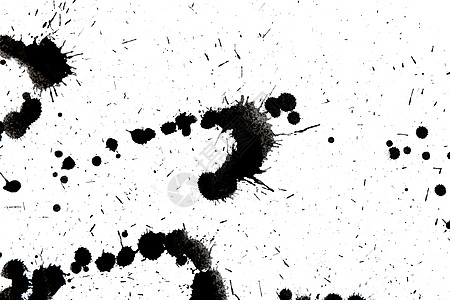 黑色斑点黑落墨水喷溅刷子艺术插图创造力印迹喷泉水滴飞溅液体染料背景