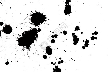 黑落墨水喷溅飞溅液体印迹创造力染料运球刷子水滴喷泉插图图片