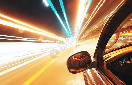 移动车辆的视图给人一种光速的感觉 视其为时间旅行街道速度照片摄影步道图片