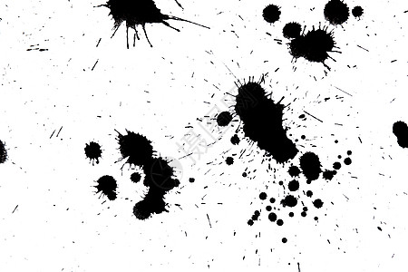 黑落墨水喷溅艺术刷子飞溅斑点液体创造力染料插图水滴运球图片