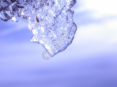 冰冷的冰冻结水晶液体蓝色白色冷藏清凉薄片图片