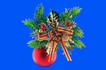 圣诞树玩具装饰品庆典绿色风格小玩意儿黄色假期丝带红色水平图片