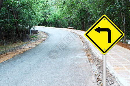 曲线路左转警告标志图片