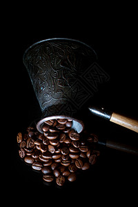 咖啡谷物黑色食品宏观棕色剥皮食物早餐植物粮食图片