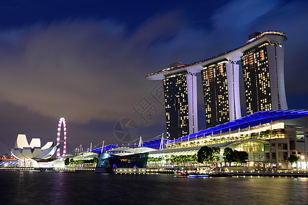 新加坡夜间城市风景旅游酒店天空假期市中心进步码头快乐展示地标图片