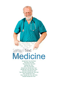 白旗医生男性职业白色专家海报医疗空白医院从业者男人图片