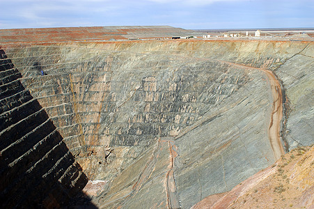 澳大利亚西部的Leonora金矿建筑学国家材料地球金属岩石技术土地领土掘金背景图片