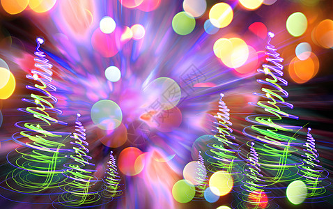 灯光圣诞树xmas森林装饰品星星卡片庆典假期季节火花艺术品彩灯房间背景