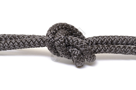 黑绳结细绳建造海洋安全白色工具力量电缆环形图片