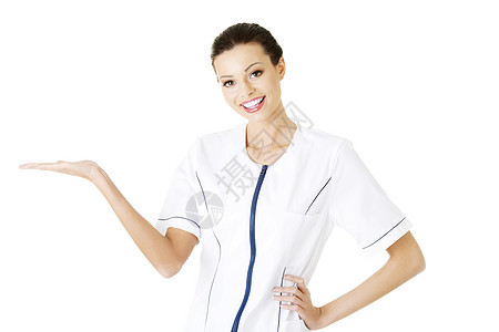 提供和显示影印空间的女医生 护士或女医生产品手势工作室实验室女性棕榈药品保健女士手臂图片