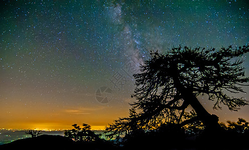 蓝色山丘露天夜幕城市山脉天堂山脊黄色褪色花园墙纸星星橙子图片