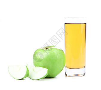 绿苹果 切片和果汁图片