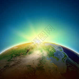 日出或日落冒险蓝色轨道月球地理星星光束地平线太阳天文图片