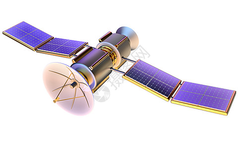 3D地球人造卫星模型3D系统轨道天线雷达地球飞船网络信号行星技术图片