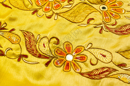 亚麻窗帘黄沙丁色纺织品珍珠天鹅绒版税曲线投标柔软度亚麻织物奢华艺术背景