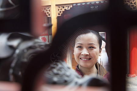 北京神庙 有香的女子图片