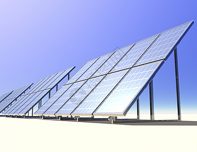 太阳的光伏活力太阳能技术力量生态发电厂能源渲染植物图片