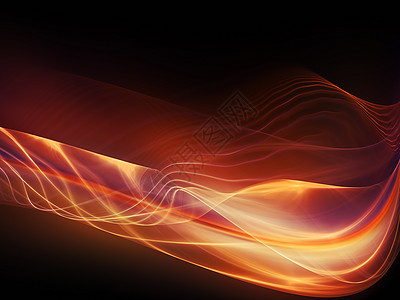 分形波背景技术运动曲线流动设计辉光元素溪流轻轨科学图片