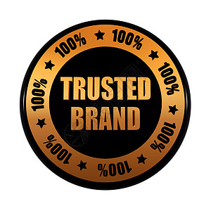 金黑圆标签中信任的品牌 100为金黑圆标签一年级海豹速度广告销售横幅商标头等舱市场班级图片