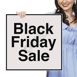 黑星期五销售白色招牌女士公告黑色女性购物假期购物狂期五背景图片