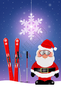 圣诞快乐滑雪板幸福雪花装饰品雪橇滑雪者假期驯鹿单板礼物图片