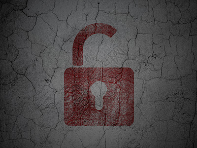 科技感代码安全概念 在墙壁背景上打开的挂隔卡隐私钥匙插图艺术挂锁网络软垫代码犯罪锁孔背景