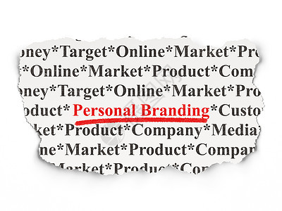 广告概念 个人在纸张背景上的品牌化战略活动新闻公司推广销售公关市场顾客品牌图片
