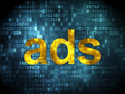 广告概念 关于数字背景的广告监控器活动监视器社区电脑网络市场像素化展示技术图片